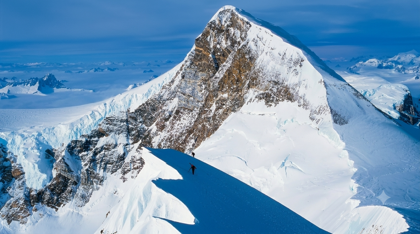 Snow-capped Andes peaks at sunrise